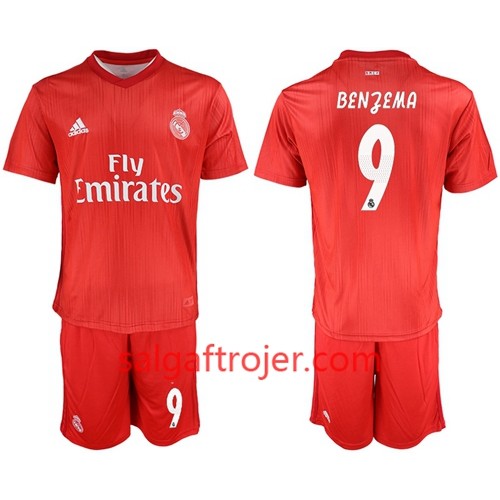 Real Madrid Fodboldtrøjer Benzema 9 Børn 3. sæt 2018/19 Kort ærmer Real Madrid Fodboldtrøjer Benzema 9 Børn 3. sæt 2018/19 Kort ærmer